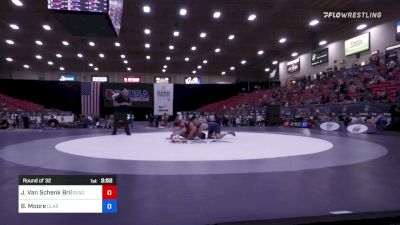 74 kg Round Of 32 - John Van Schenk Brill, Seagull Wrestling Club vs Brent Moore, Clarion RTC