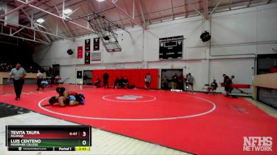 285 lbs Cons. Round 2 - Tevita Taufa, Palomar vs Luis Centeno, Moorpark College