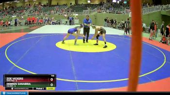 115 lbs Round 3 (4 Team) - Debren Sanabria, Culver vs Zoe Vickers, Oakland