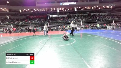 65 lbs Round Of 32 - Caleb Prairie, Lakeland Jr Wrestling vs Sutton Sarokhan, Frost Gang