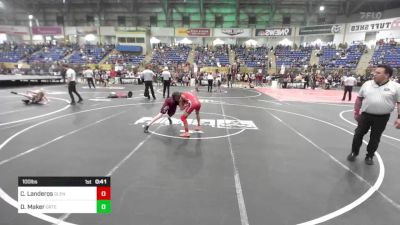 100 lbs Consi Of 16 #1 - Carlos Landeros, Glenwood Springs Middle School vs Dillon Maker, Ortega Middle School