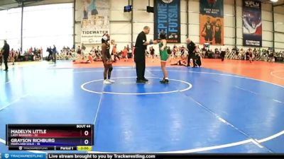 110 lbs Rd# 10- 12:45pm Saturday - Madelyn Little, Lady Rangers vs Grayson Richburg, Maryland Gold