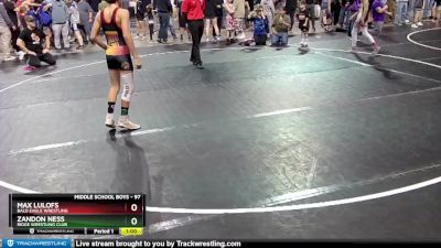 97 lbs Cons. Round 4 - Max Lulofs, Bald Eagle Wrestling vs Zandon Ness, Ridge Wrestling Club