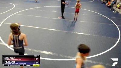 83 lbs Semifinal - Joey Cady, LaCrosse Area Wrestlers vs Miles Aase, Owatonna Wrestling Association