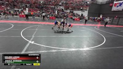 110 lbs Quarterfinal - Joshua Johnson, St Croix Falls vs Holden Lomax, Spencer/Columbus