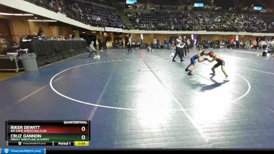 80 lbs Quarterfinal - Cruz Gannon, Sebolt Wrestling Academy vs Riker Dewitt, Big Game Wrestling Club