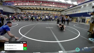 58 lbs Final - Reed Musgrove, Harrah Little League Wrestling vs Cage Daugherty, Deer Creek Wrestling Club