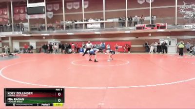 107 lbs Semifinal - Mia Ragan, Thunder Ridge vs Xoey Zollinger, Skyline High School