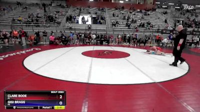 53 lbs Quarterfinal - Clare Booe, FL vs Gigi Bragg, MI