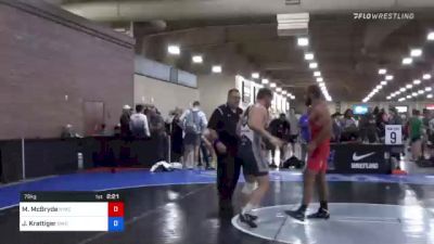 79 kg Consi Of 16 #2 - Muhamed McBryde, New York Athletic Club vs Jared Krattiger, Gopher Wrestling Club - RTC