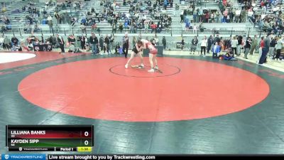 62 lbs Quarterfinal - Lilliana Banks, WI vs Kayden Sipp, NE