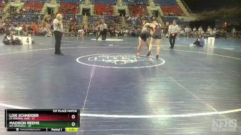 135 lbs Finals (8 Team) - Lois Schneider, E1-Central Cass vs Madison Reems, W3-Bismarck