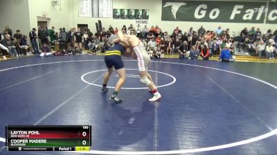 190 lbs Quarterfinal - Layton Pohl, New Hope HS vs Cooper Madere, Buckhorn