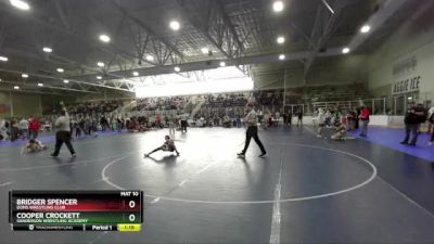 65 lbs Round 4 - Cooper Crockett, Sanderson Wrestling Academy vs Bridger Spencer, Dons Wrestling Club