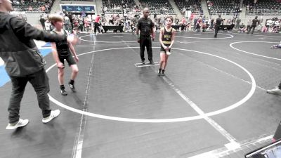 70 lbs Rr Rnd 2 - Jaxon Cope, Hilldale Youth Wrestling Club vs Oria Parker, Tulsa Blue T Panthers