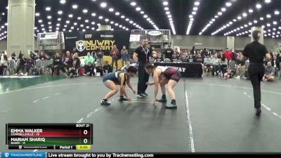 143 lbs 2nd Wrestleback (16 Team) - Mariam Shariq, Baker vs Emma Walker, Campbellsville