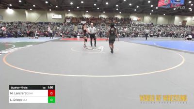 120 lbs Quarterfinal - Miranda Lencrerot, The Glasgow Wrestling Academy vs Lacie Griego, LA FAMILIA NEW MEXICO