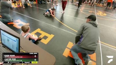 36-39 lbs Cons. Semi - Carter Enis, Thermopolis Wrestling Club vs Kade Good, Greybull Basin Athletic Club