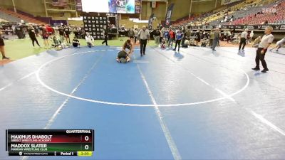 144 lbs Quarterfinal - Maddox Slater, Mandan Wrestling Club vs Maximus Dhabolt, Sebolt Wrestling Academy