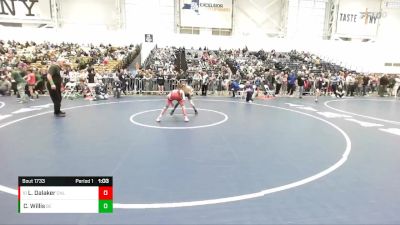 99 lbs Quarterfinal - Landon Dalaker, Club Not Listed vs Cole Willis, Brawlers Elite