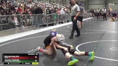 85 lbs Cons. Round 2 - Mason Hanson, SlyFox Wrestling Academy vs Nolan Phillips, Beloit