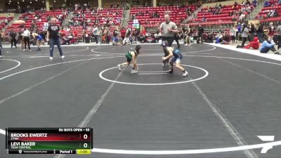 55 lbs Cons. Round 3 - Levi Baker, TEAM CENTRAL vs Brooks Ewertz, CYWC