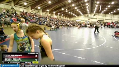 75 lbs Semifinal - Kamryn Brumley, Betterman Elite Wrestling vs Olivia Hernandez, Mat Sense Wrestling