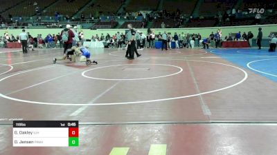 118 lbs Consi Of 16 #1 - Gabe Oakley, Vinita Junior High vs Dane Jensen, Pawhuska