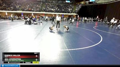 77 lbs Quarterfinal - Ben Howenstein, Siouxland Wrestling Academy vs Emerick Wilcox, Iowa