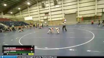 67 lbs Quarters & Wb (16 Team) - Lucas Larson, INWTC vs Caleb Heyder, Sanderson Wrestling Academy
