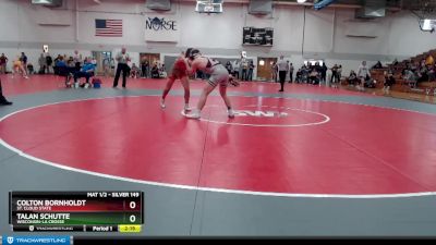 Silver 149 lbs Cons. Round 4 - Colton Bornholdt, St. Cloud State vs Talan Schutte, Wisconsin-La Crosse