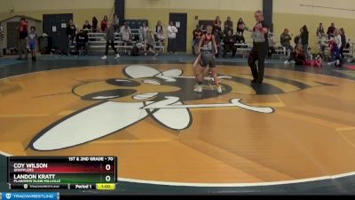 70 lbs Round 4 - Landon Kratt, Plainview Elgin Millville vs Coy Wilson, Grapplers