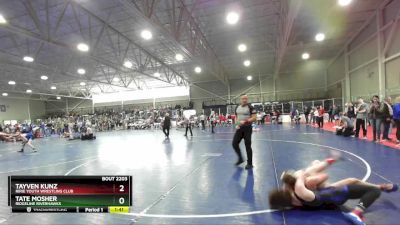 126 lbs Cons. Round 2 - Tayven Kunz, Ririe Youth Wrestling Club vs Tate Mosher, Ridgeline Riverhawks