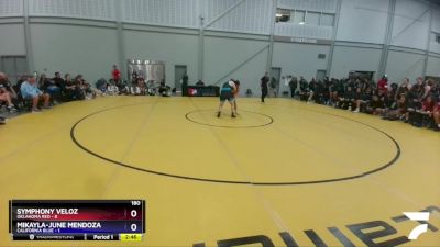 180 lbs 2nd Wrestleback (16 Team) - Symphony Veloz, Oklahoma Red vs Mikayla-June Mendoza, California Blue