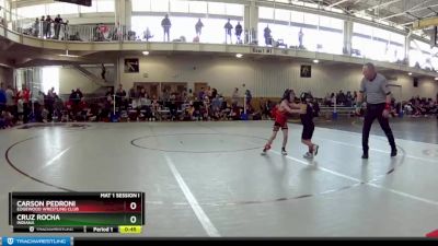 40 lbs Cons. Round 3 - Cruz Rocha, Indiana vs Carson Pedroni, Edgewood Wrestling Club