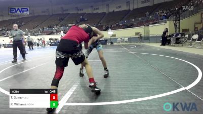 110 lbs Consi Of 8 #2 - Tucker Goins, Pocola Youth Wrestling vs Riley Williams, Norman Grappling Club