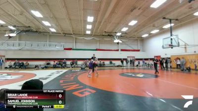 92 lbs 1st Place Match - Samuel Johnson, Thermopolis Wrestling Club vs Briar Lahoe, Thermopolis Wrestling Club