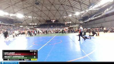 49 lbs Quarterfinal - Beckett Harrington, Anacortes Hawkeyes Wrestling Club vs Levi Launit, Mat Demon Wrestling Club