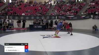 92 kg Semis - Kaleb Jackson, New Jersey vs Elijah Diakomihalis, New York