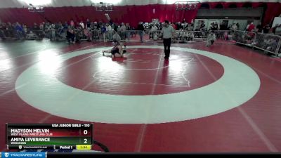 110 lbs Round 3 - Amiya Leverance, Wisconsin vs Madyson Melvin, West Plains Wrestling Club