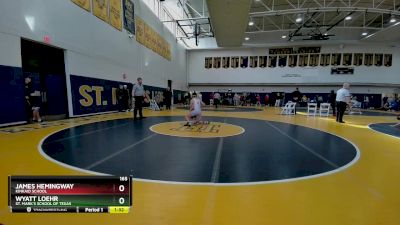 165 lbs Quarterfinal - James Hemingway, Kinkaid School vs Wyatt Loehr, St. Mark`s School Of Texas