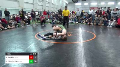 114 lbs Round 2 - Brock Beckler, Death Squad Black vs Logan Christopher, Olympia