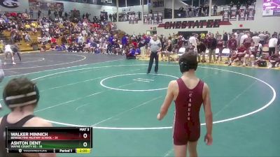 138 lbs 2nd Wrestleback (16 Team) - Ashton Dent, Wayne County HS vs Walker Minnich, Benedictine Military School