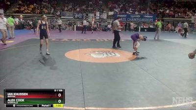 D 1 106 lbs Cons. Round 2 - Alex Cook, Hahnville vs Ian Knudsen, Benton