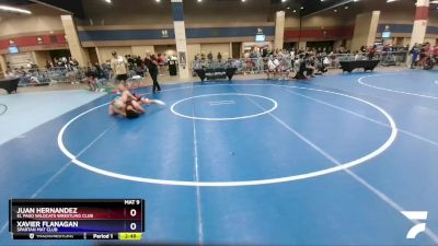 132 lbs Cons. Round 1 - Juan Hernandez, El Paso Wildcats Wrestling Club vs Xavier Flanagan, Spartan Mat Club