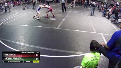 75 lbs Cons. Round 1 - Micaiah Pearson, Junior Titans Wrestling Club vs Karter Kai, West Point Wrestling Club