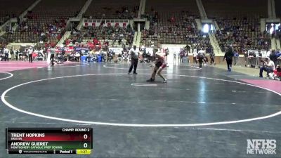 113 lbs Champ. Round 2 - TRENT HOPKINS, Saks Sr vs Andrew Gueret, Montgomery Catholic Prep School