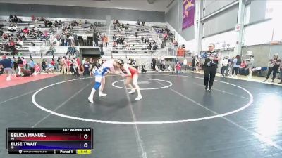 65 lbs Cons. Round 2 - Belicia Manuel, MI vs Elise Twait, ID