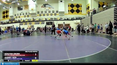 75 lbs 3rd Place Match - Adalynn Oborn, Bulldog Premier Wrestling Club vs Audrey Ison, Mooresville Wrestling Club