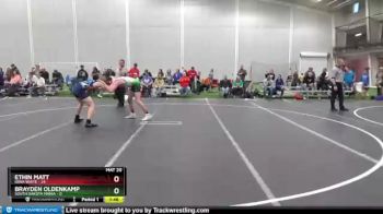 132 lbs Round 1 (8 Team) - Ethin Matt, Iowa White vs Brayden Oldenkamp, South Dakota Mania